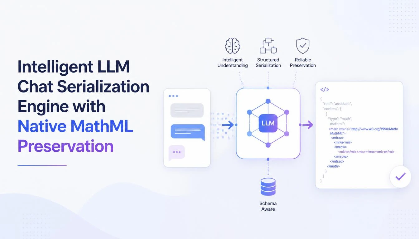 Intelligent LLM Chat Serialization Engine with Native MathML Preservation
