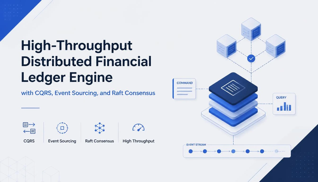 High-Throughput Distributed Financial Ledger Engine with CQRS, Event Sourcing, and Raft Consensus