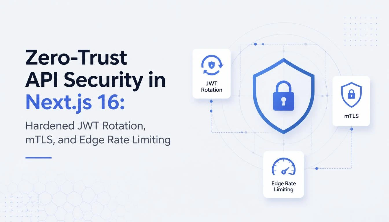 Zero-Trust API Security in Next.js 16: Hardened JWT Rotation, mTLS, and Edge Rate Limiting